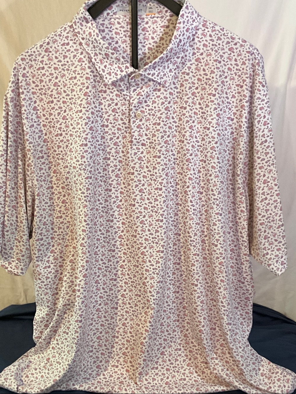 Peter Millar Pink Printed Polo